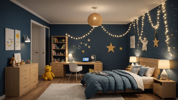 Quelle disposition pour les lumières dans une chambre d'enfant pour stimuler le sommeil?