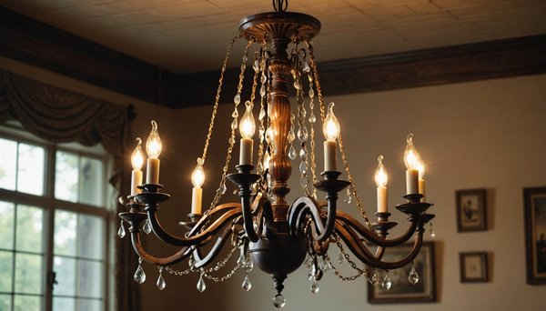 Transformez votre espace avec un lustre ancien en bois